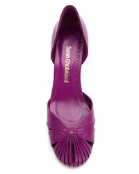 Пурпурные кожаные туфли от Sarah Chofakian