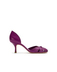 Пурпурные кожаные туфли от Sarah Chofakian