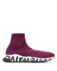Мужские пурпурные кроссовки от Balenciaga