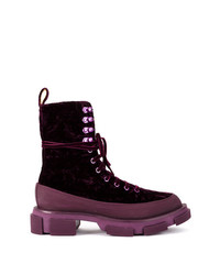 Женские пурпурные резиновые ботинки на шнуровке от Both