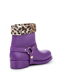 Женские пурпурные резиновые сапоги от Just Cavalli
