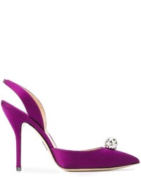 Пурпурные сатиновые туфли от Paul Andrew