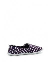 Женские пурпурные слипоны от Topway