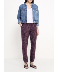 Пурпурные узкие брюки от QED London