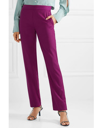 Женские пурпурные шерстяные классические брюки от Derek Lam