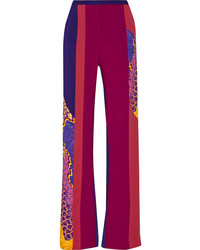 Пурпурные широкие брюки с принтом от Peter Pilotto
