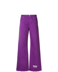 Пурпурные широкие брюки от MSGM