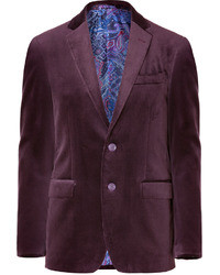 Пурпурный бархатный пиджак