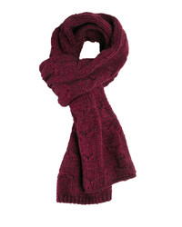 Пурпурный вязаный шарф