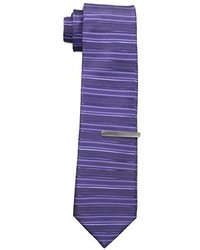 Пурпурный галстук в горизонтальную полоску