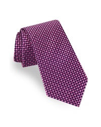 Пурпурный галстук с геометрическим рисунком
