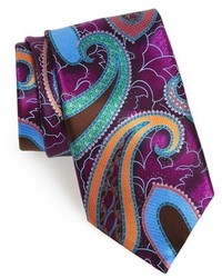 Пурпурный галстук с принтом