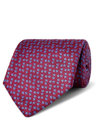 Мужской пурпурный галстук с принтом от Charvet