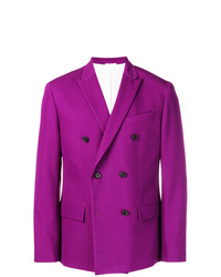 Пурпурный двубортный пиджак