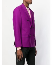 Мужской пурпурный двубортный пиджак от Calvin Klein