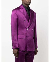 Мужской пурпурный двубортный пиджак от Dolce & Gabbana