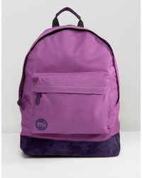 Пурпурный замшевый рюкзак с принтом