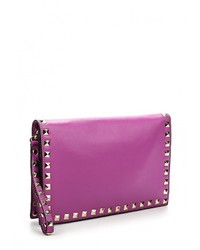 Пурпурный кожаный клатч от Baggini