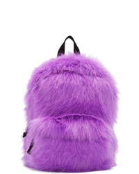 Пурпурный меховой рюкзак