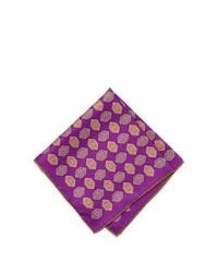 Пурпурный нагрудный платок с цветочным принтом