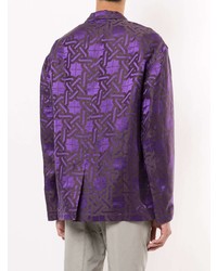 Мужской пурпурный пиджак с принтом от Haider Ackermann