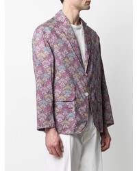 Мужской пурпурный пиджак с принтом от MACKINTOSH