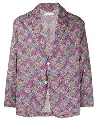 Мужской пурпурный пиджак с принтом от MACKINTOSH