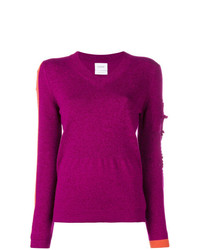 Женский пурпурный свитер с v-образным вырезом от Barrie