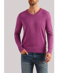 Мужской пурпурный свитер с v-образным вырезом от FiNN FLARE