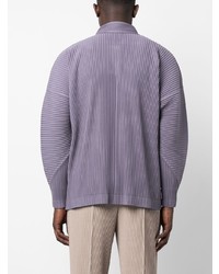 Мужской пурпурный свитер с воротником поло от Homme Plissé Issey Miyake