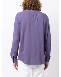 Мужской пурпурный свитер с воротником поло от Polo Ralph Lauren