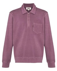 Мужской пурпурный свитер с воротником поло от YMC