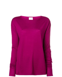 Женский пурпурный свитер с круглым вырезом от Barrie