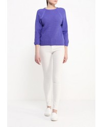 Женский пурпурный свитер с круглым вырезом от Bestia