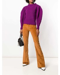 Женский пурпурный свитер с круглым вырезом от Isabel Marant