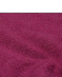 Мужской пурпурный свитер с круглым вырезом от Hugo Boss