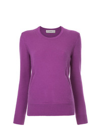 Женский пурпурный свитер с круглым вырезом от Cyclas