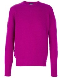 Мужской пурпурный свитер с круглым вырезом от Drumohr
