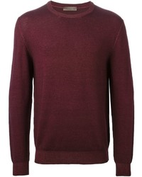 Мужской пурпурный свитер с круглым вырезом от Etro