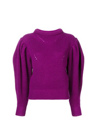 Женский пурпурный свитер с круглым вырезом от Isabel Marant