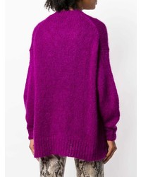 Женский пурпурный свитер с круглым вырезом от Isabel Marant