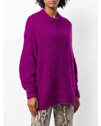 Женский пурпурный свитер с круглым вырезом от Isabel Marant