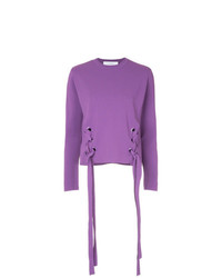 Женский пурпурный свитер с круглым вырезом от Le Ciel Bleu