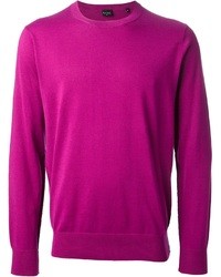 Мужской пурпурный свитер с круглым вырезом от Paul Smith