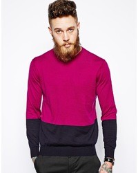 Мужской пурпурный свитер с круглым вырезом от Paul Smith