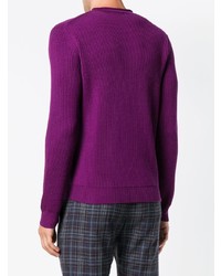 Мужской пурпурный свитер с круглым вырезом от Altea