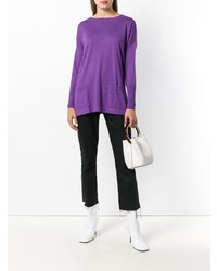 Женский пурпурный свитер с круглым вырезом от Snobby Sheep