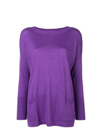 Женский пурпурный свитер с круглым вырезом от Snobby Sheep