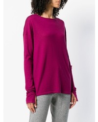 Женский пурпурный свитер с круглым вырезом от Barrie