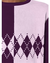 Мужской пурпурный свитер с круглым вырезом от Opening Ceremony